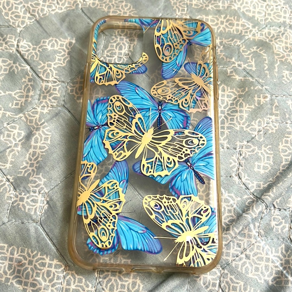 iPhone 11 clear butterfly case